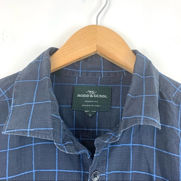 Rodd and Gunn blue windowpane button up shirt - Picture 2 of 7